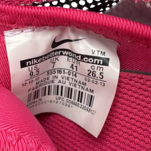 Nike Air‎ Max Fusion Training Shoes Black Pink Women's 9.5 555161-014 - Picture 8 of 11